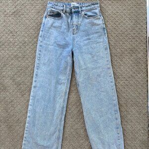 Princess Polly Tokoyo Dreaming Straight Leg Denim Jeans Size 2